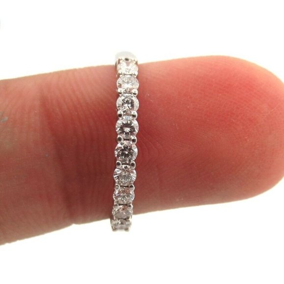 PLATINUM .27 DIAMOND 2.2MM SHARED ETERNITY WEDDING - Picture 6 of 6